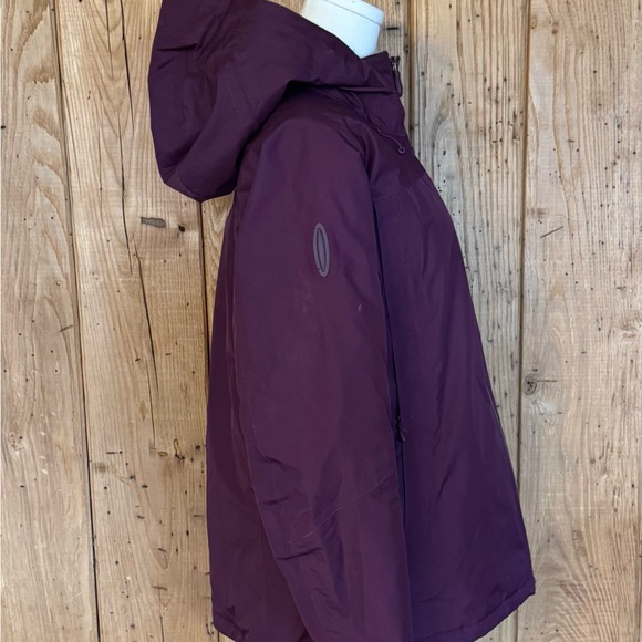 The North Face Summit Series HyVent Alpha Jacket Womens L Burgundy Hooded RECCO - Picture 8 of 14
